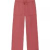 Pantaloni de trening din material frotir cu croi larg pentru fete