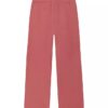 Pantaloni de trening din material frotir cu croi larg pentru fete