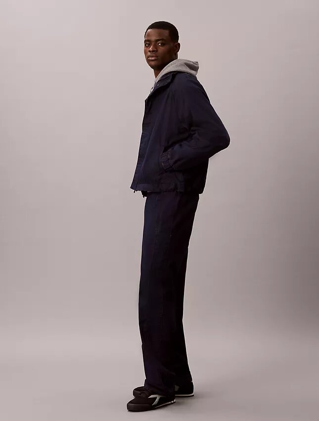 Pantaloni de trening ușori din denim indigo Pantaloni de trening ușori din denim indigo