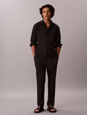 Pantaloni din amestec de in
