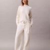 Pantaloni din bumbac cu curea
