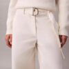 Pantaloni din bumbac cu curea