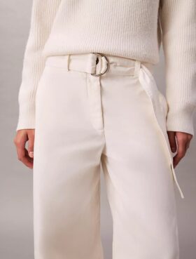 Pantaloni din bumbac cu curea