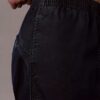 Pantaloni din denim tip parașută