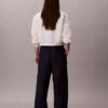 Pantaloni din denim tip parașută