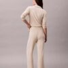 Pantaloni din țesătură interlock periată Pantaloni din țesătură interlock periată