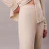 Pantaloni din țesătură interlock periată Pantaloni din țesătură interlock periată