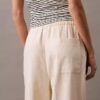 Pantaloni din in și bumbac cu șnur Pantaloni din in și bumbac cu șnur