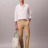 Pantaloni drepți din bumbac elastic Cotton Stretch Pantaloni drepți din bumbac elastic Cotton Stretch