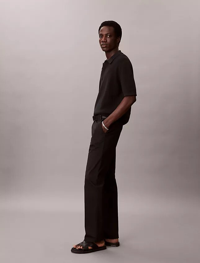 Pantaloni drepți din bumbac elastic Cotton Stretch Pantaloni drepți din bumbac elastic Cotton Stretch
