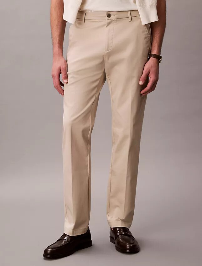 Pantaloni drepți din bumbac elastic Cotton Stretch Pantaloni drepți din bumbac elastic Cotton Stretch