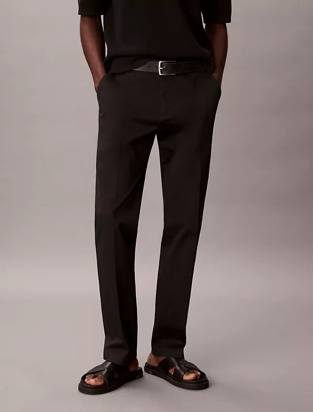 Pantaloni drepți din bumbac elastic Cotton Stretch Pantaloni drepți din bumbac elastic Cotton Stretch