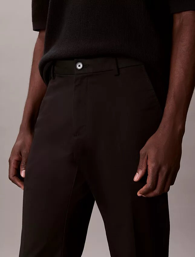 Pantaloni drepți din bumbac elastic Cotton Stretch Pantaloni drepți din bumbac elastic Cotton Stretch