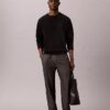 Pantaloni drepți din cambric, fără nasturi Pantaloni drepți din cambric, fără nasturi