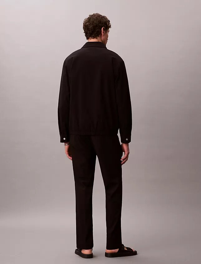 Pantaloni drepți din seersucker Pantaloni drepți din seersucker