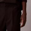 Pantaloni drepți din seersucker Pantaloni drepți din seersucker
