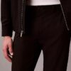 Pantaloni drepți din seersucker Pantaloni drepți din seersucker