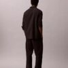 Pantaloni drepți din seersucker Pantaloni drepți din seersucker