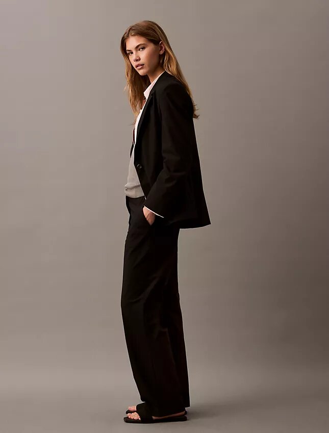 Pantaloni drepți, rafinați, cu elasticitate Pantaloni drepți, rafinați, cu elasticitate