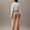 Pantaloni evazați din amestec de gabardină de lână