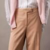 Pantaloni evazați din amestec de gabardină de lână