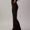 Pantaloni evazați din amestec de lână merino și lurex Pantaloni evazați din amestec de lână merino și lurex