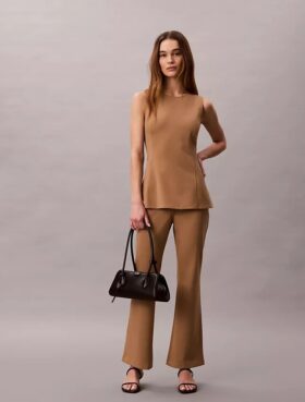 Pantaloni evazați din ponte
