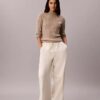 Pantaloni largi cu șnur din amestec de in Pantaloni largi cu șnur din amestec de in