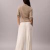 Pantaloni largi cu șnur din amestec de in Pantaloni largi cu șnur din amestec de in
