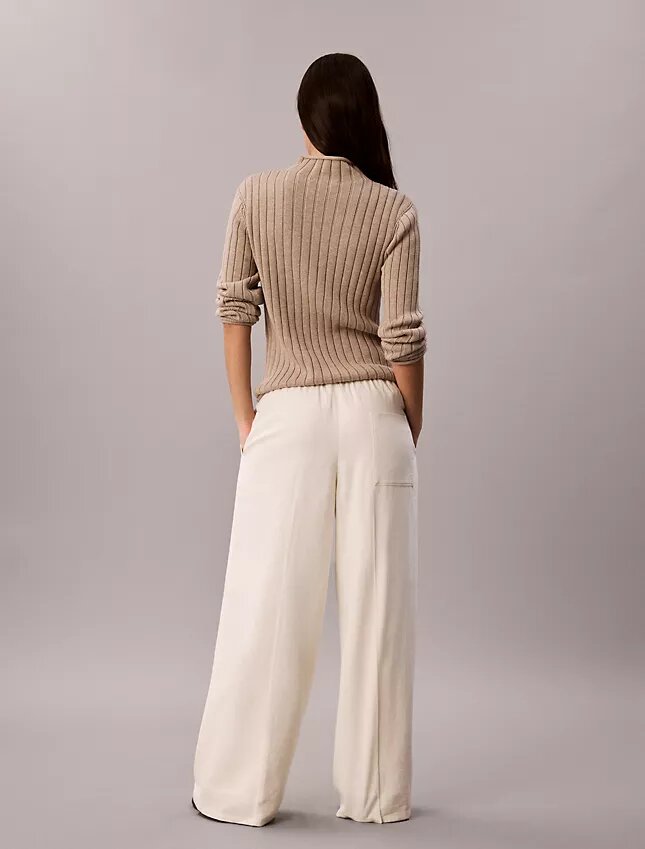 Pantaloni largi cu șnur din amestec de in Pantaloni largi cu șnur din amestec de in