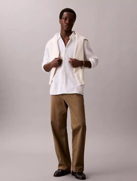 Pantaloni largi din bumbac Cotton Stretch
