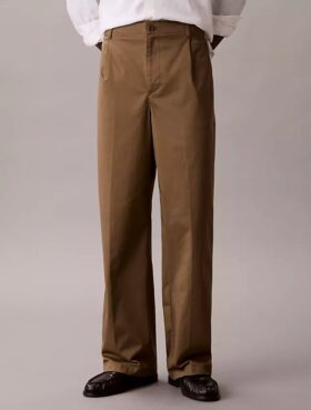 Pantaloni largi din bumbac Cotton Stretch