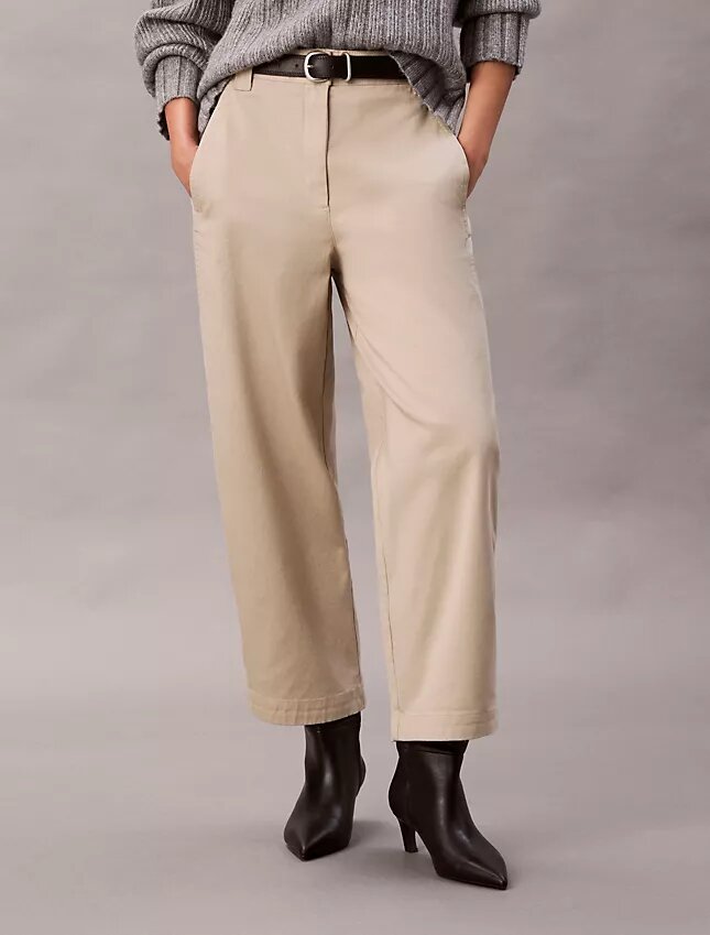 Pantaloni largi din bumbac Cotton Stretch Pantaloni largi din bumbac Cotton Stretch