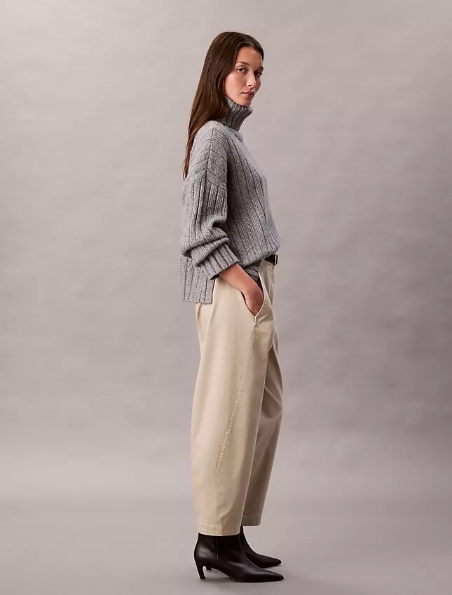 Pantaloni largi din bumbac Cotton Stretch Pantaloni largi din bumbac Cotton Stretch