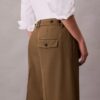 Pantaloni largi din gabardină de lână Pantaloni largi din gabardină de lână