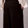 Pantaloni largi din gabardină de lână Pantaloni largi din gabardină de lână