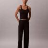 Pantaloni largi din modal elastic cu cusături în picătură