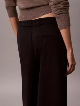 Pantaloni largi din ponte