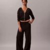 Pantaloni largi din tricot relaxat
