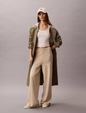 Pantaloni largi din tricot relaxat