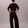 Pantaloni largi din tricot relaxat
