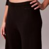 Pantaloni largi din tricot relaxat