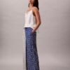 Pantaloni largi din twill de viscoză imprimat Pantaloni largi din twill de viscoză imprimat