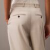 Pantaloni plisați din amestec de gabardină de lână