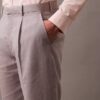 Pantaloni plisați din amestec de in Pantaloni plisați din amestec de in