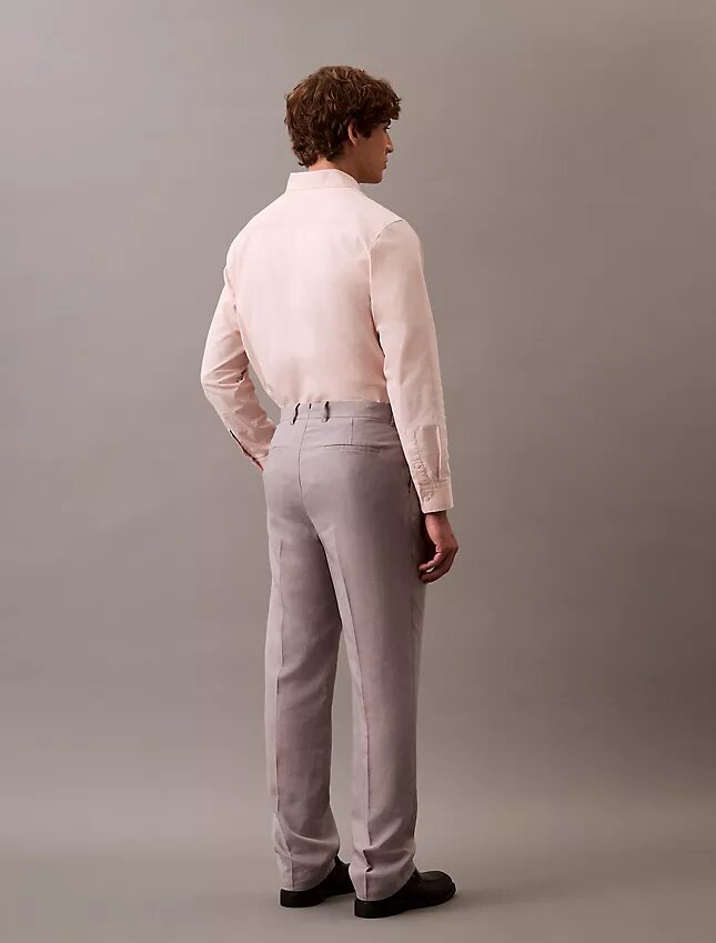 Pantaloni plisați din amestec de in Pantaloni plisați din amestec de in