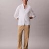 Pantaloni plisați din amestec de in, cu talie elastică Pantaloni plisați din amestec de in, cu talie elastică