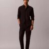Pantaloni plisați din amestec de in, cu talie elastică Pantaloni plisați din amestec de in, cu talie elastică