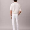 Pantaloni plisați din amestec de in, cu talie elastică Pantaloni plisați din amestec de in, cu talie elastică