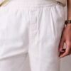 Pantaloni plisați din amestec de in, cu talie elastică Pantaloni plisați din amestec de in, cu talie elastică